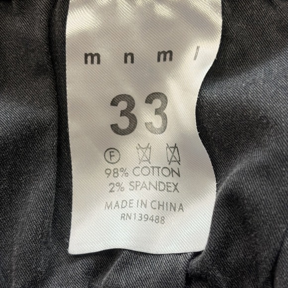 MNML SLIM JEANS ANKLE ZIP Men's Size 33 Black - Picture 8 of 8